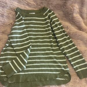 Pink Clover Olive Striped Sweater